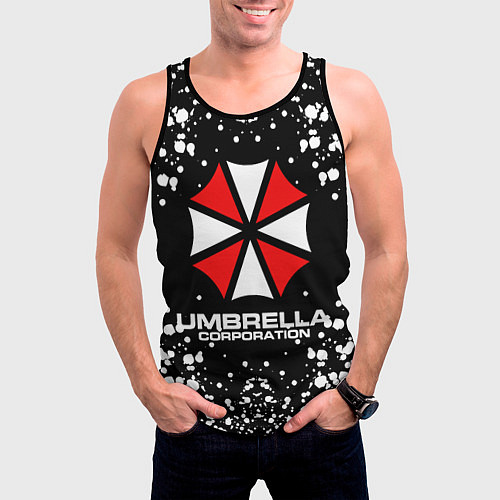 Мужская майка без рукавов Umbrella Corporation / 3D-Черный – фото 3