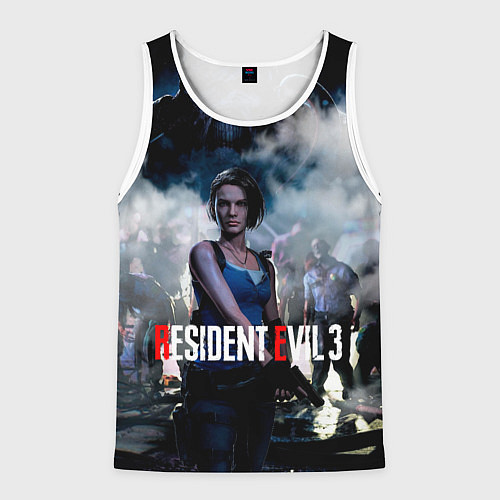 Мужская майка без рукавов RESIDENT EVIL 3 / 3D-Белый – фото 1