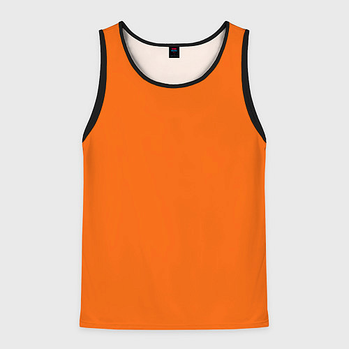 Мужская майка без рукавов Цвет апельсиновая корка / 3D-Черный – фото 1