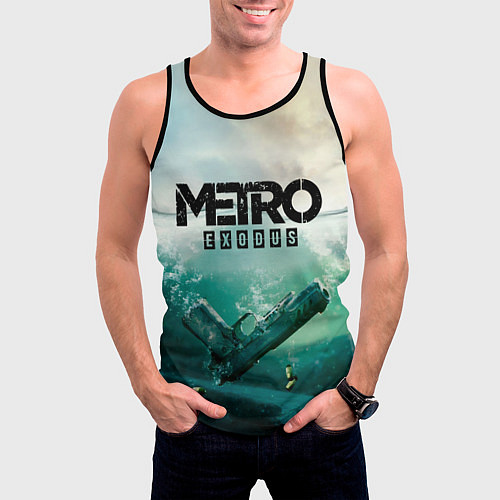 Мужская майка без рукавов METRO EXODUS / 3D-Черный – фото 3