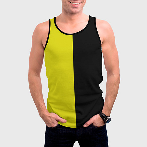 Мужская майка без рукавов BLACK YELLOW / 3D-Черный – фото 3