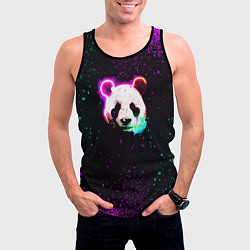 Майка-безрукавка мужская Панда, цвет: 3D-черный — фото 2