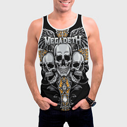 Майка-безрукавка мужская Megadeth, цвет: 3D-белый — фото 2