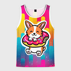 Мужская майка без рукавов Милый корги