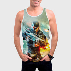 Майка-безрукавка мужская CRYSIS, цвет: 3D-белый — фото 2