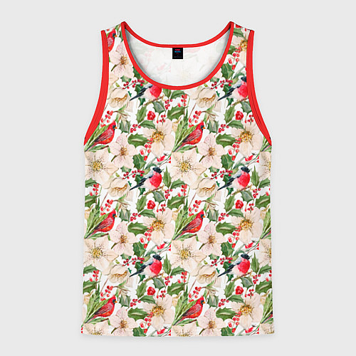 Мужская майка без рукавов Краски лета / 3D-Красный – фото 1