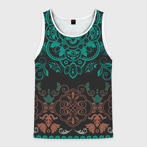 Мужская майка без рукавов Кружево / 3D-Белый – фото 1