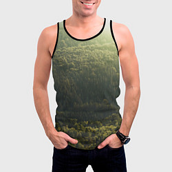 Майка-безрукавка мужская Летний лес, цвет: 3D-черный — фото 2