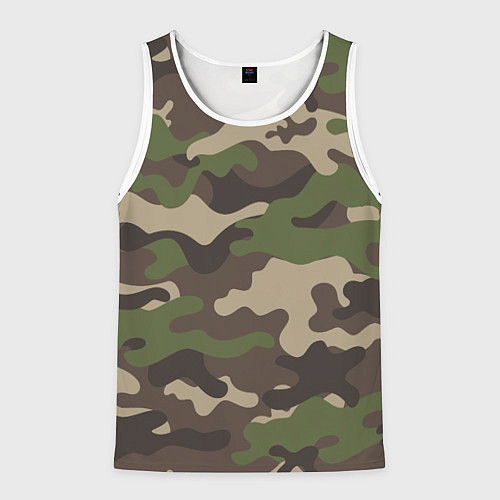 Мужская майка без рукавов МИЛИТАРИ / 3D-Белый – фото 1