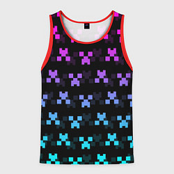 Майка-безрукавка мужская MINECRAFT CREEPER NEON, цвет: 3D-красный