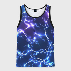 Майка-безрукавка мужская Молнии Flash, цвет: 3D-черный