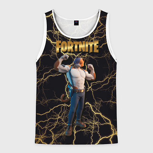 Мужская майка без рукавов Meowcles Fortnite 2 / 3D-Белый – фото 1