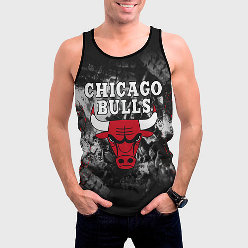 Мужская майка без рукавов CHICAGO BULLS / 3D-Черный – фото 3