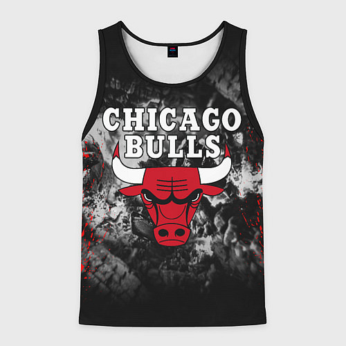 Мужская майка без рукавов CHICAGO BULLS / 3D-Черный – фото 1