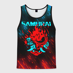 Майка-безрукавка мужская CYBERPUNK 2077 SAMURAI, цвет: 3D-черный