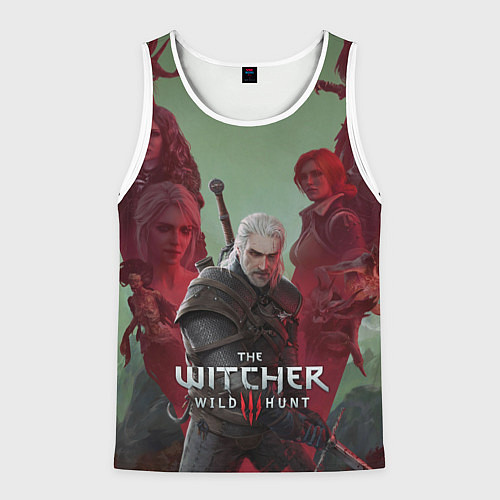 Мужская майка без рукавов The Witcher 5-летие / 3D-Белый – фото 1