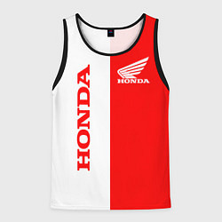 Майка-безрукавка мужская HONDA, цвет: 3D-черный