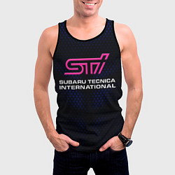 Майка-безрукавка мужская SUBARU STI Z, цвет: 3D-черный — фото 2