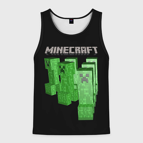 Мужская майка без рукавов MINECRAFT CREEPER / 3D-Черный – фото 1