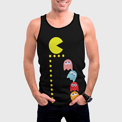 Майка-безрукавка мужская Pac-man, цвет: 3D-черный — фото 2