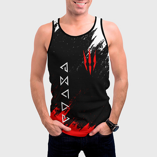 Мужская майка без рукавов The Witcher / 3D-Черный – фото 3