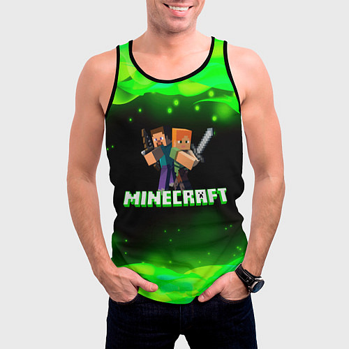 Мужская майка без рукавов Minecraft 1 / 3D-Черный – фото 3