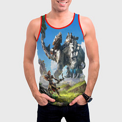 Майка-безрукавка мужская HORIZON ZERO DAWN, цвет: 3D-красный — фото 2