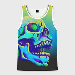 Мужская майка без рукавов Neon skull