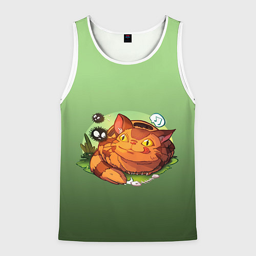 Мужская майка без рукавов Catbus Studio Ghibli Котобус / 3D-Белый – фото 1