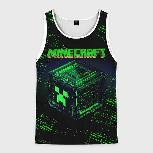 Мужская майка без рукавов MINECRAFT / 3D-Белый – фото 1