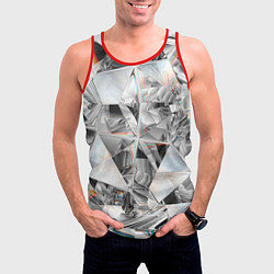 Майка-безрукавка мужская Зеркальный калейдоскоп, цвет: 3D-красный — фото 2