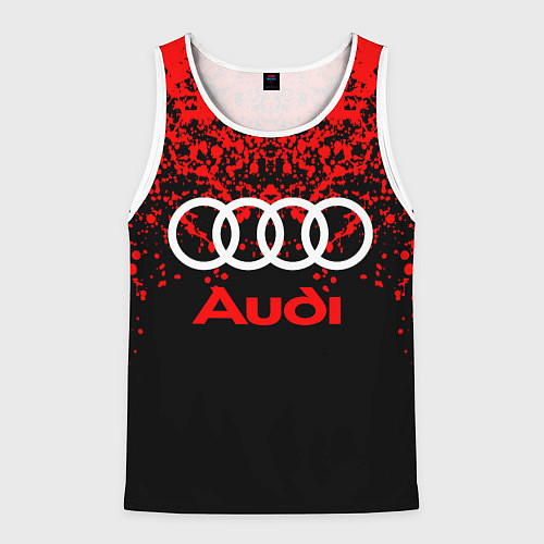 Мужская майка без рукавов AUDI / 3D-Белый – фото 1