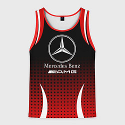 Майка-безрукавка мужская Mercedes-Benz, цвет: 3D-красный