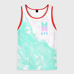 Майка-безрукавка мужская BTS БТС, цвет: 3D-красный