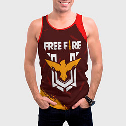Майка-безрукавка мужская FREE FIRE ФРИ ФАЕР, цвет: 3D-красный — фото 2