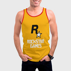 Майка-безрукавка мужская Рокстар, цвет: 3D-красный — фото 2