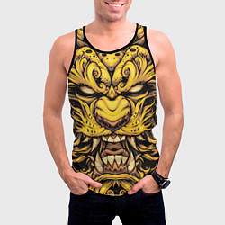 Майка-безрукавка мужская Тигровая маска Ханья, цвет: 3D-черный — фото 2
