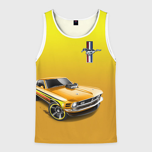 Мужская майка без рукавов Ford mustang - motorsport / 3D-Белый – фото 1