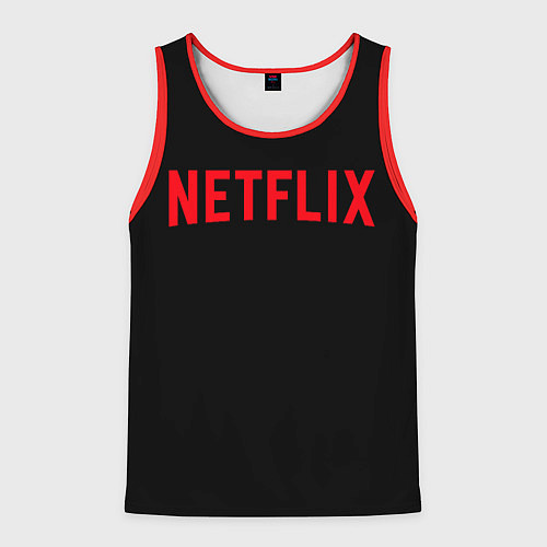 Мужская майка без рукавов NETFLIX / 3D-Красный – фото 1