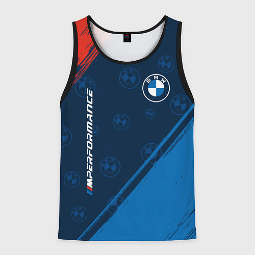 Мужская майка без рукавов BMW БМВ / 3D-Черный – фото 1