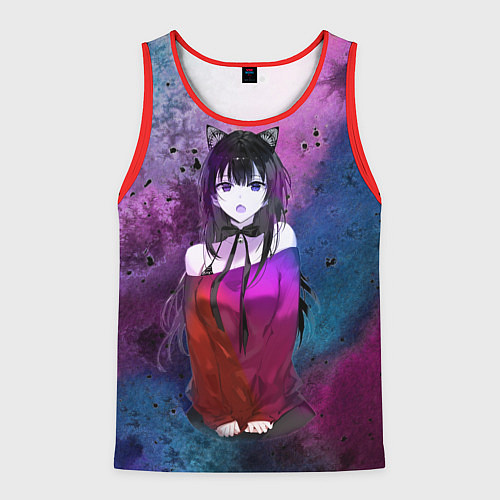 Мужская майка без рукавов Anime / 3D-Красный – фото 1