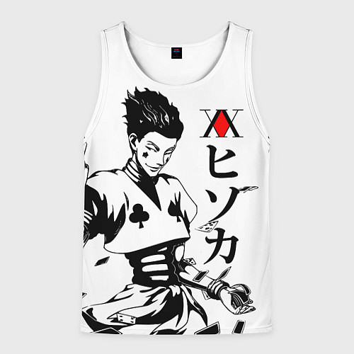 Мужская майка без рукавов Hunter x Hunter, Hisoka / 3D-Белый – фото 1