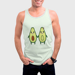 Майка-безрукавка мужская Авокадо, цвет: 3D-белый — фото 2