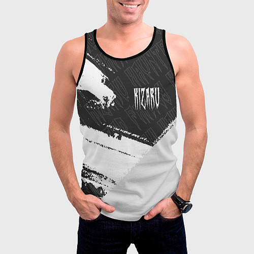 Мужская майка без рукавов KIZARU КИЗАРУ / 3D-Черный – фото 3