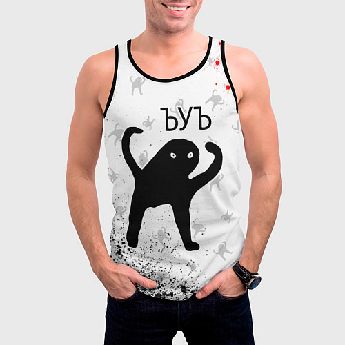 Мужская майка без рукавов ЪУЪ СЪУКА / 3D-Черный – фото 3