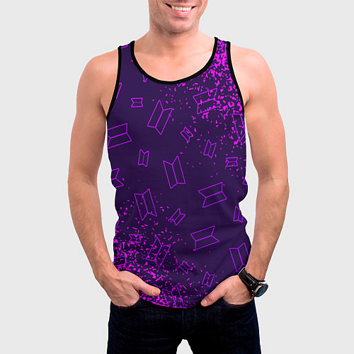 Мужская майка без рукавов BTS БТС / 3D-Черный – фото 3