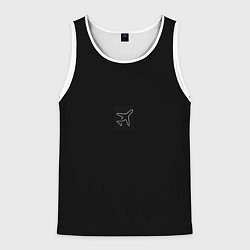 Мужская майка без рукавов Минимализм самолет