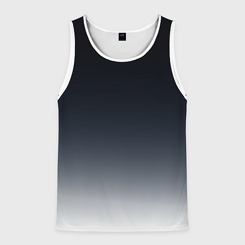 Мужская майка без рукавов Градиент / 3D-Белый – фото 1