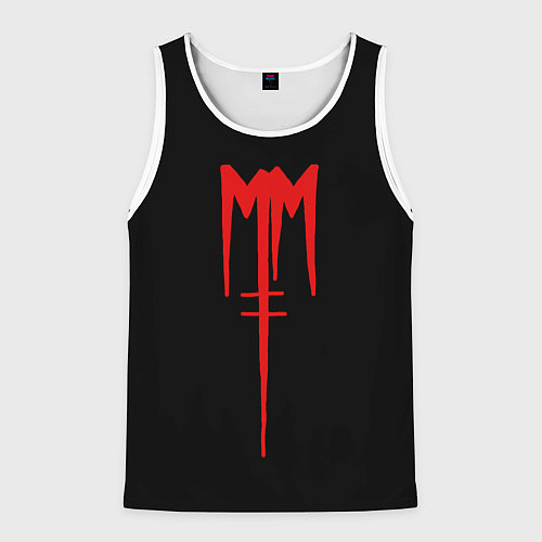 Мужская майка без рукавов Marilyn Manson / 3D-Белый – фото 1