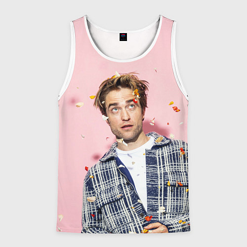 Мужская майка без рукавов ROBERT PATTINSON / 3D-Белый – фото 1